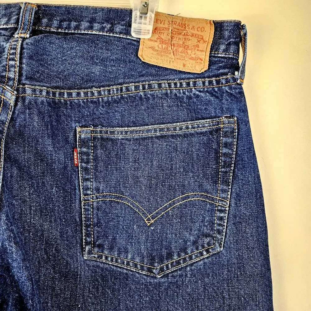 Vintage 60s Levi's 502 Jean Selvedge 36x30 FIT 36X27 Dark Rare #16 Button